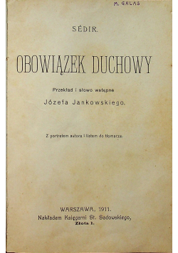 Obowiązek duchowy 1911 r