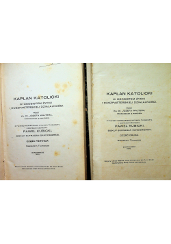 Kapłan Katolicki 2 tomy 1930r