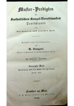 Muster Predigten Katholischen Kanzel Beredsamkeit Deutschlands 1848 r