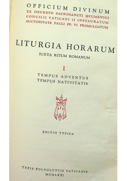 Liturgia horarum I