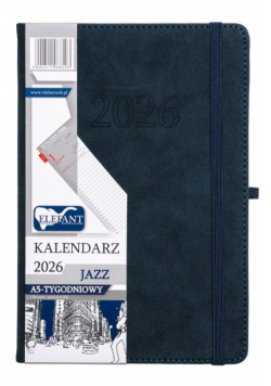 Kalendarz 2026 A5 tygodniowy Jazz granatowy