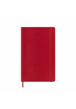 Kalendarz 2025 12M Moleskine L dzienny Scarlet Red 13x21