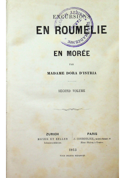 Excursions En Roumelie Tom II 1963 r.