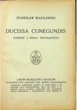 Ducissa Cunegundis 1923 r