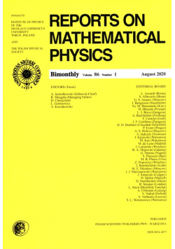 Reports on Mathematical Physics 86/1 Pergamon
