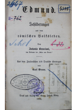 Edmund Schilderungen aus dem romischen Wolfsleben 1864 r.