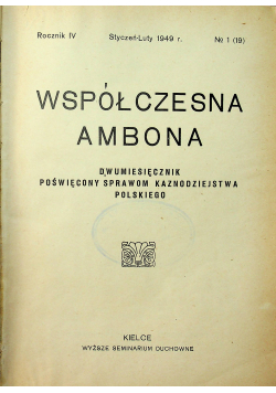 Współczesna ambona dwumiesięcznik poświęcony sprawom kaznodziejstwa polskiego  1949 r