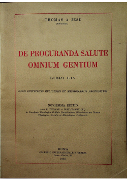 De Procuranda salute omnium gentium Libri I-IV 1940 r.