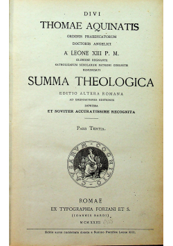 Summa theologica 1923 r