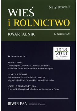 Wieś i Rolnictwo 2018/2 (179)