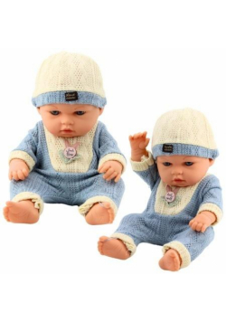 Lalka bobas w niebieskim wdzianku