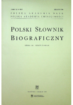 Polski słownik biograficzny Zeszyt 196