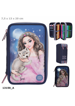 Piórnik 3 komorowy led z wyposażeniem Top Model Wolf  13150A