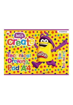 Blok techniczny A4/10K biały Playdoh (20szt)