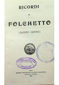 Ricordi di Folchetto 1908 r.