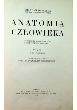 Anatomia człowieka tom 2 1916 r.