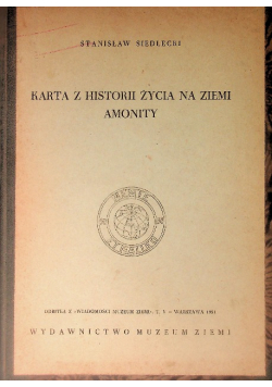 Karta z historii życia na ziemi amonity