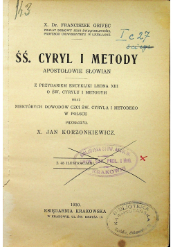 ŚŚ. Cyryl i Metody 1930 r.