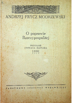 O poprawie Rzeczypospolitej