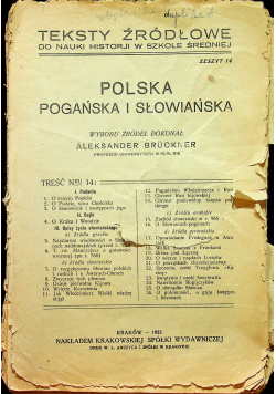 Polska - pogańska i słowiańska 1923 r.