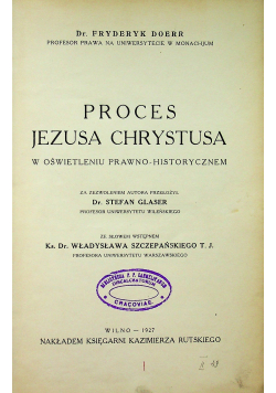 Proces Jezusa Chrystusa 1927 r