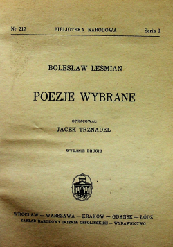 Leśmian Poezje wybrane