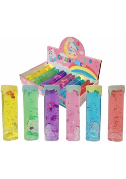 Slime jednokolorowy przeźroczysty z konfetti MIX