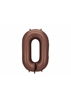 Balon foliowy cyfra 0 86cm mocca