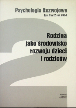 Psychologia rozwojowa Tom 9 Nr 2 / 04