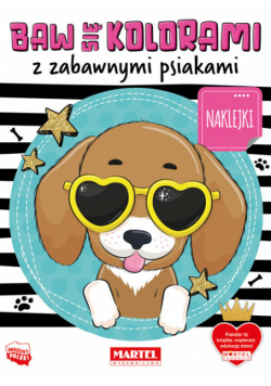 Baw się kolorami z zabawnymi psiakami z naklejkami