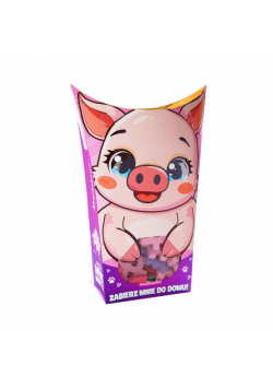 Klocki konstrukcyjne Waffle mini Pocket Pets Świnka 25 elementów