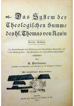 Das Snstem der Theologischen 1903 r