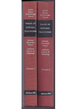 Tables of integral transforms Tom 1 i 2