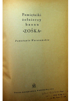 Pamiętniki żołnierzy baonu Zośka