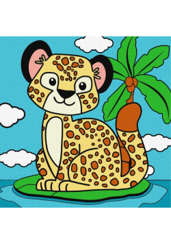 Malowanie po numerach - Gepard 25x25cm
