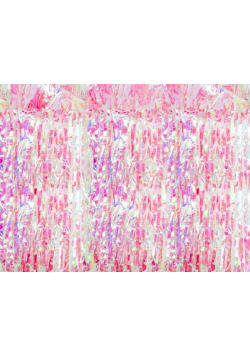 Kurtyna party opalizujący różowy 100x200cm