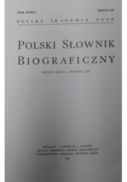 Polski słownik biograficzny tom XXXII zeszyt 135