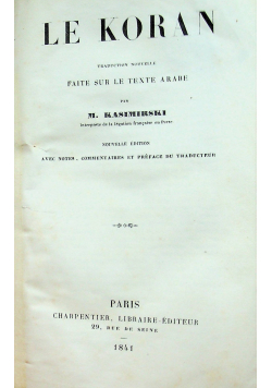 Le Koran 1841r