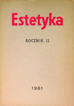 Estetyka Rocznik II
