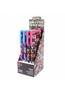 Długopis z zatyczką Fashion Flower nieb. (20szt)