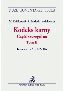 Kodeks karny Część szczególna t.2