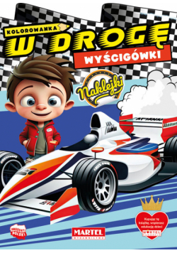 Kolorowanka W drogę. Wyścigówki z naklejkami