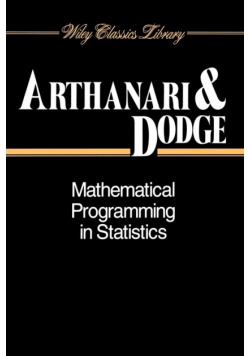 Mathematical Programming In Statistics P