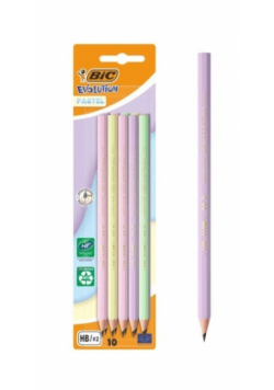 Ołówek BIC Evolution Pastel bez gumki blister 10 szt.