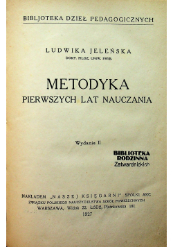 Metodyka pierwszych lat nauczania, 1927 r.