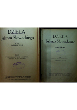 Biblioteka klasyków polskich Dzieła Juliusza Słowackiego 2 tomy