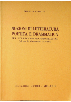 Nozioni di letteratura poetica e dramatica