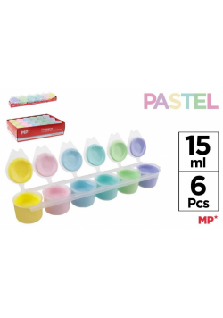 Farba plakatowa tempera pastel 6x15ml