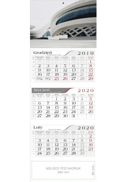 Kalendarz 2020 Trójdzielny Architektura CRUX
