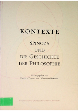 Kontexte - Spinoza und die Geschichte der Philosophie